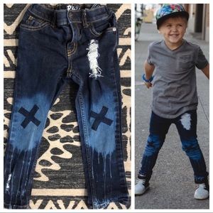 Dudley denim distressed denim